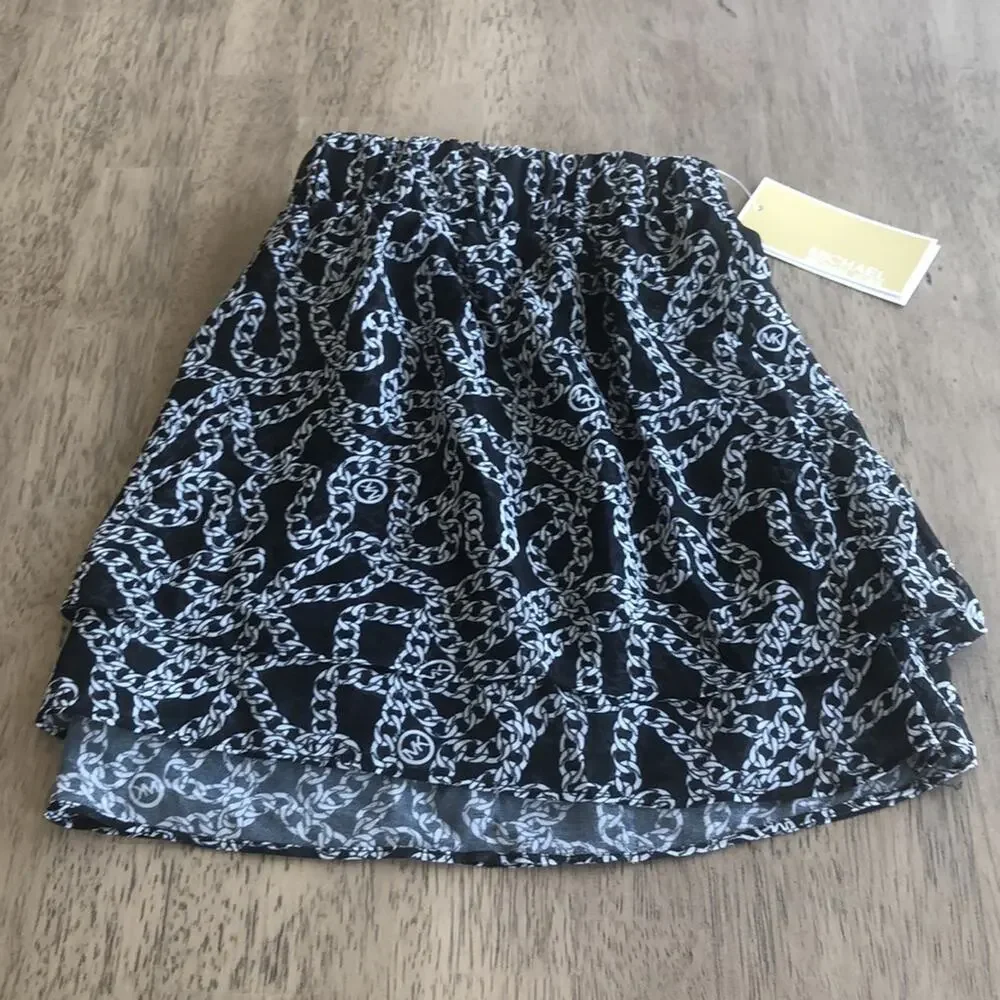 MICHAEL Michael Kors Black and White Chain Beach Coverup -  L - Picture 6 of 6